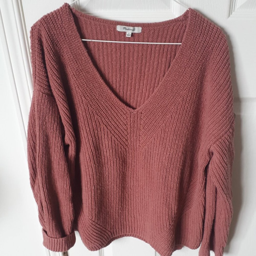 Madewell Knit Rose Pink Sweater size L
